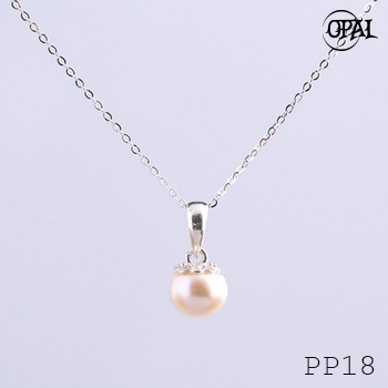  PP18- Dây chuyền bạc kèm mặt Ngọc Trai OPAL 