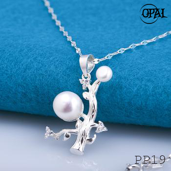 PP19- Dây chuyền bạc kèm mặt Ngọc Trai OPAL