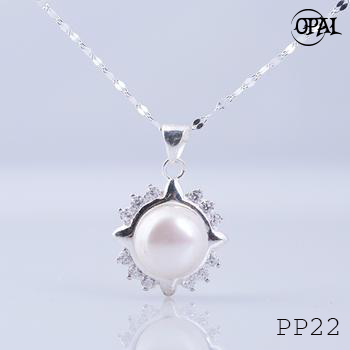  PP22- Dây chuyền bạc kèm mặt Ngọc Trai OPAL 