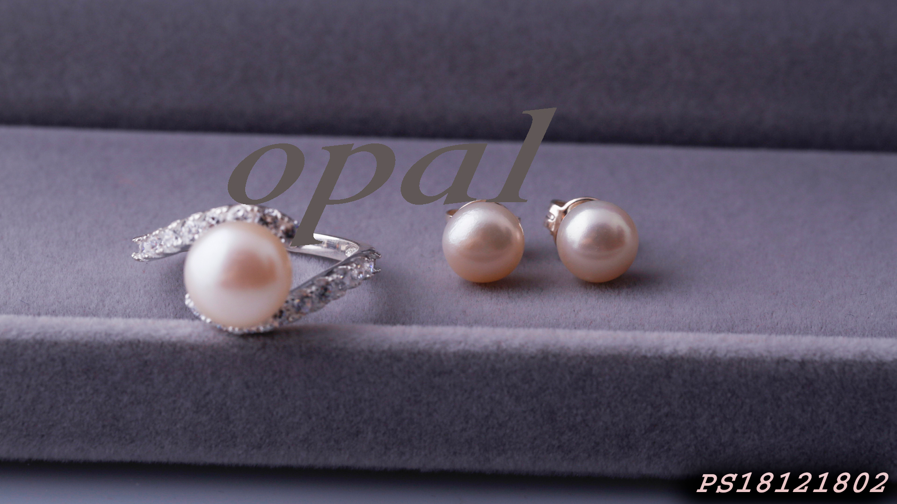 PS18121802 - Bộ trang sức ngọc trai tự nhiên OPAL
