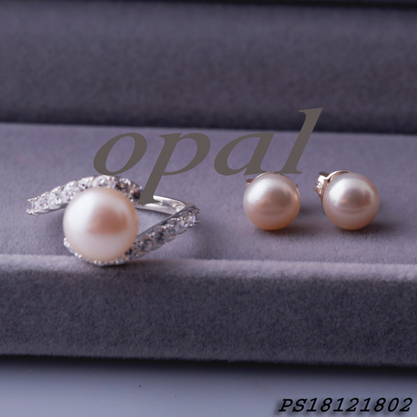  PS18121802 - Bộ trang sức ngọc trai tự nhiên OPAL 