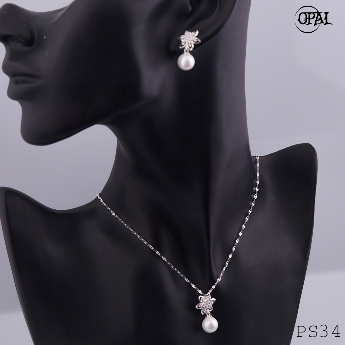 PS34- Bộ trang sức Ngọc Trai OPAL
