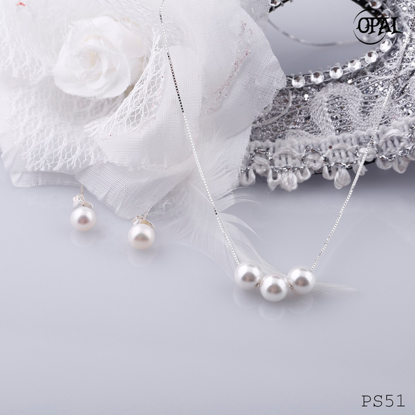  PS51- Bộ trang sức Ngọc Trai OPAL 