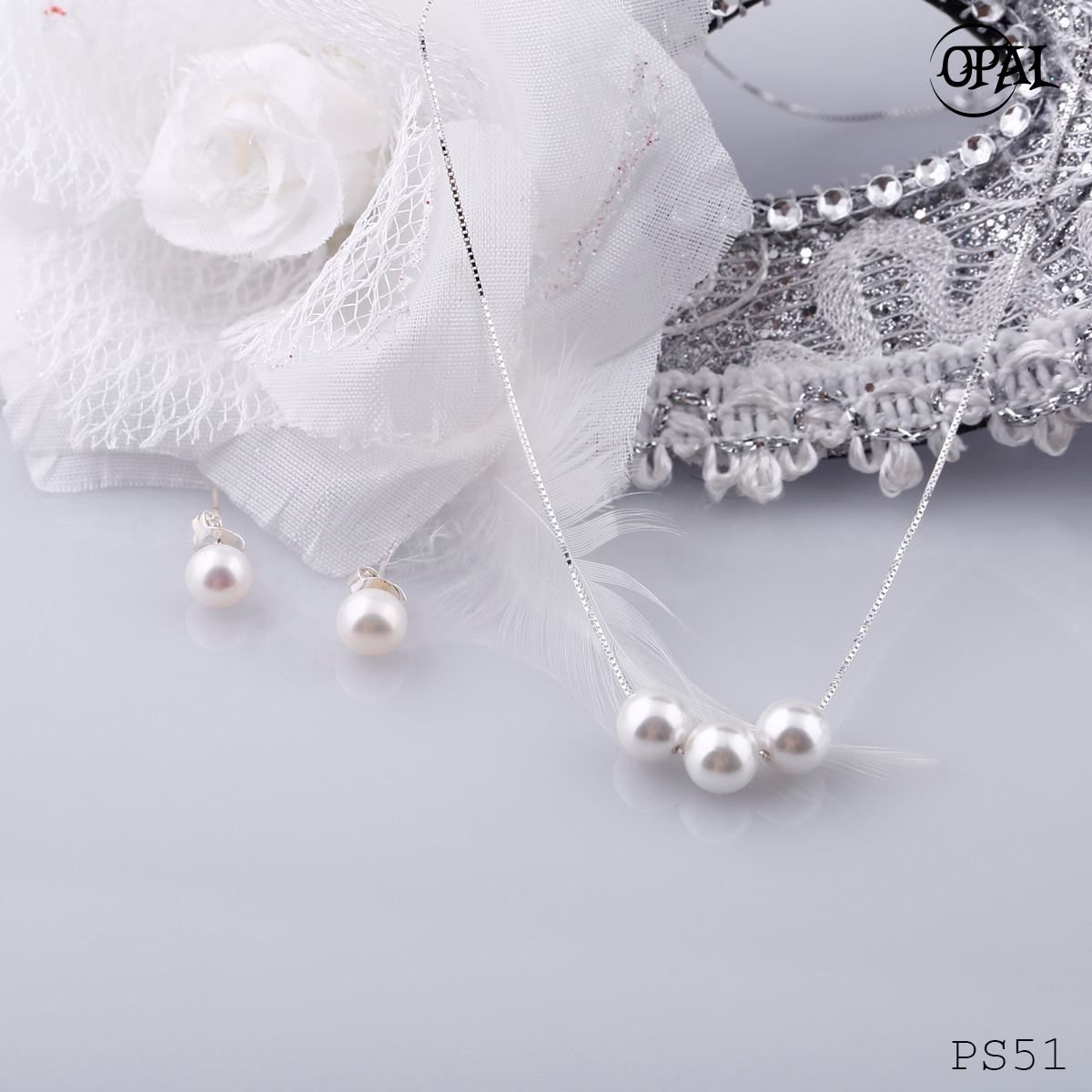PS51- Bộ trang sức Ngọc Trai OPAL