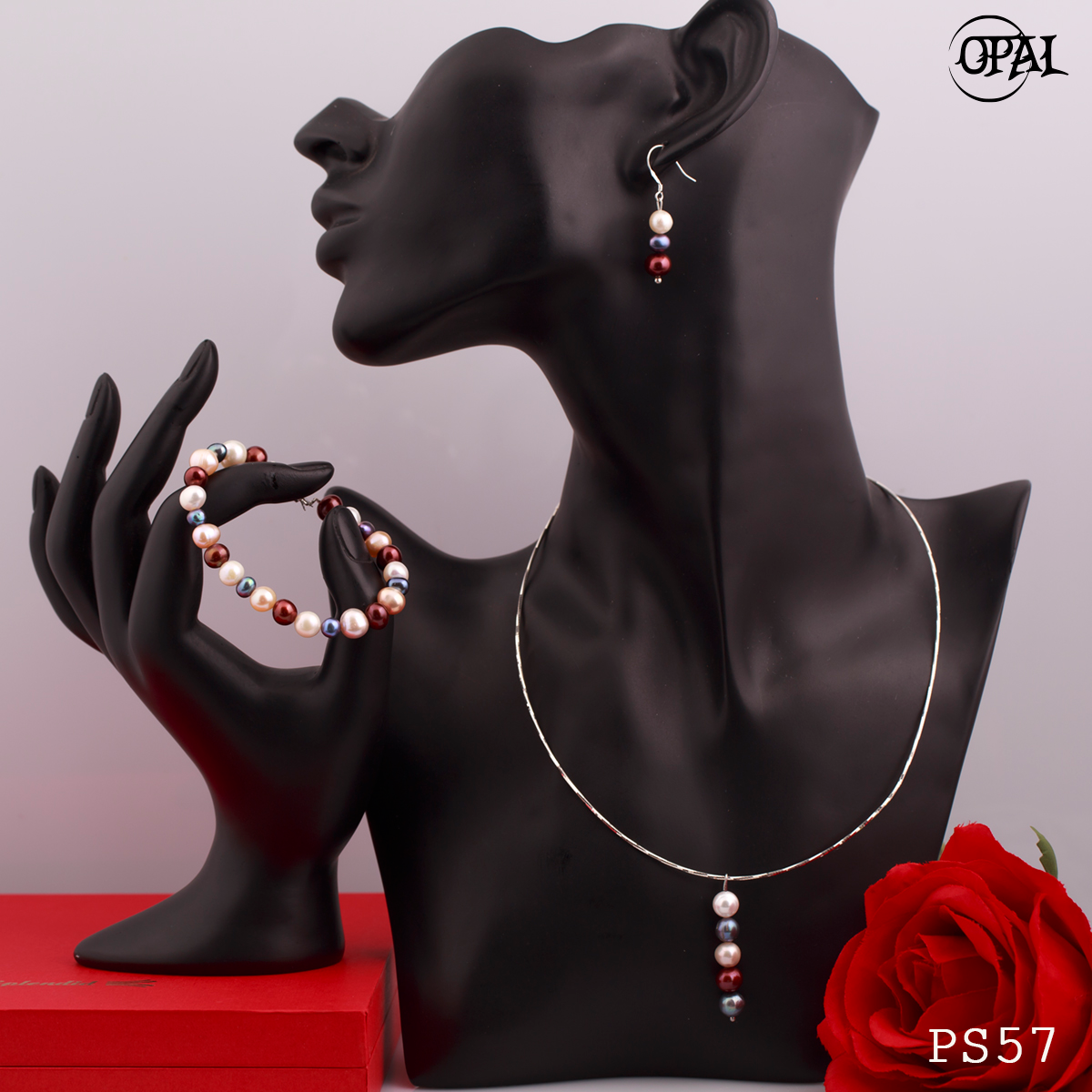  PS57- Bộ trang sức Ngọc Trai OPAL 