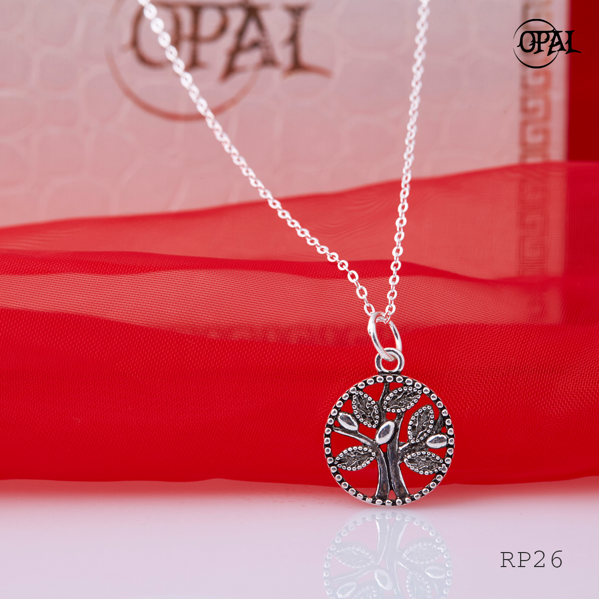 RP26- Bộ mặt và dây chuyền bạc OPAL