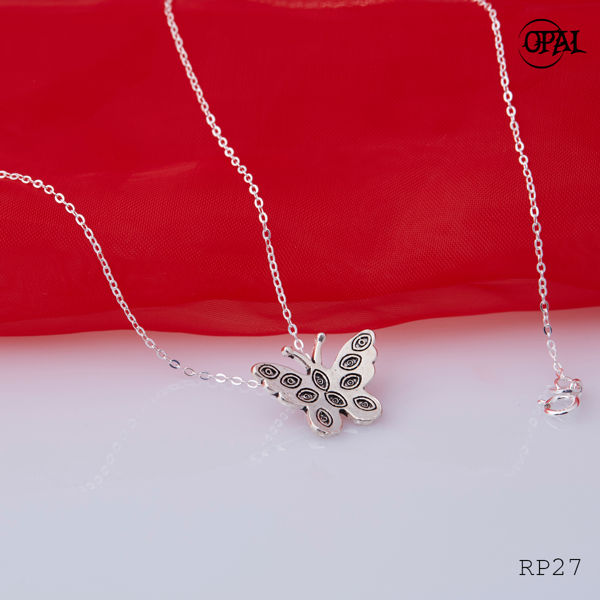RP27- Bộ mặt và dây chuyền bạc OPAL