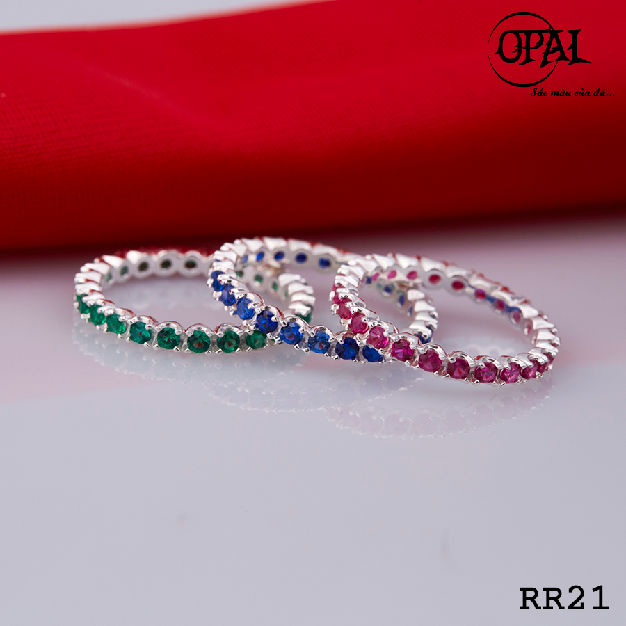 RR21- Nhẫn bạc nữ đính đá Ross OPAL