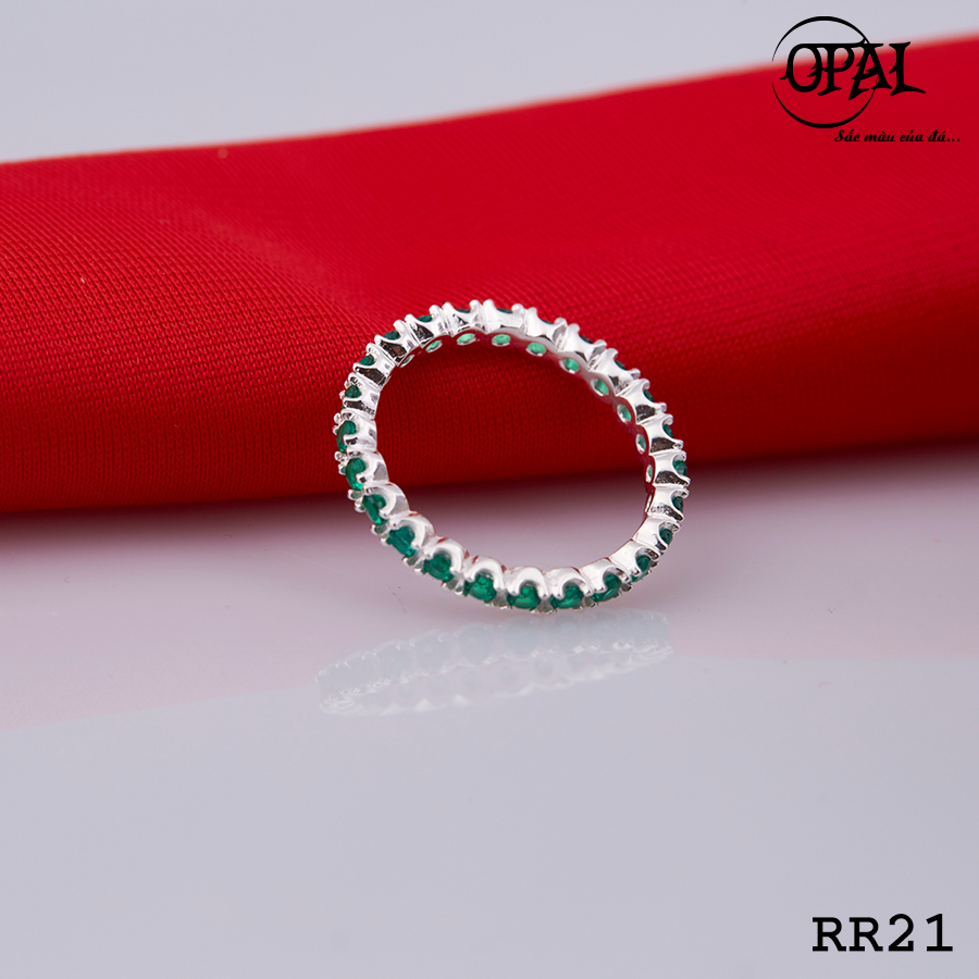 RR21- Nhẫn bạc nữ đính đá Ross OPAL