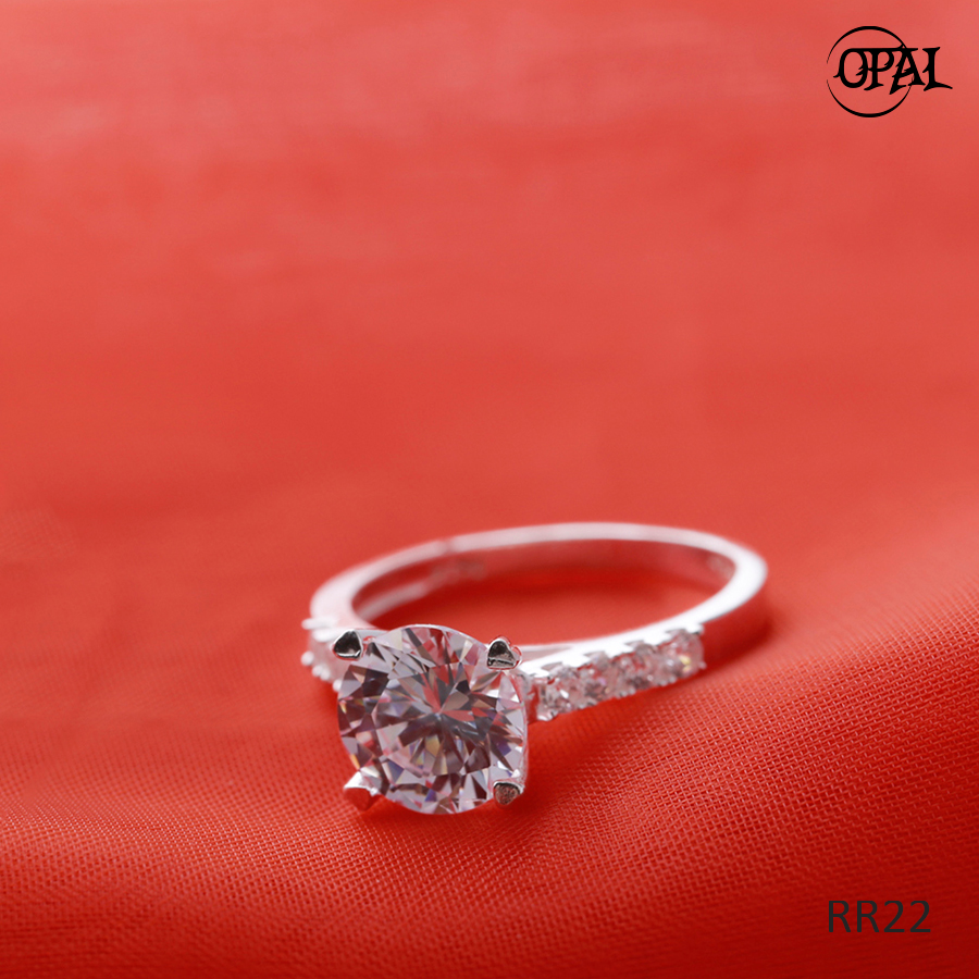 RR22-Nhẫn bạc đính đá Ross OPAL