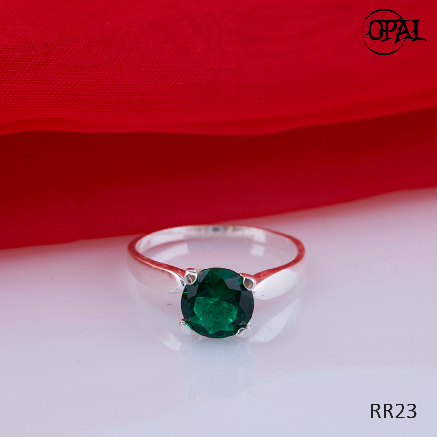 RR23-Nhẫn bạc đính đá Ross OPAL