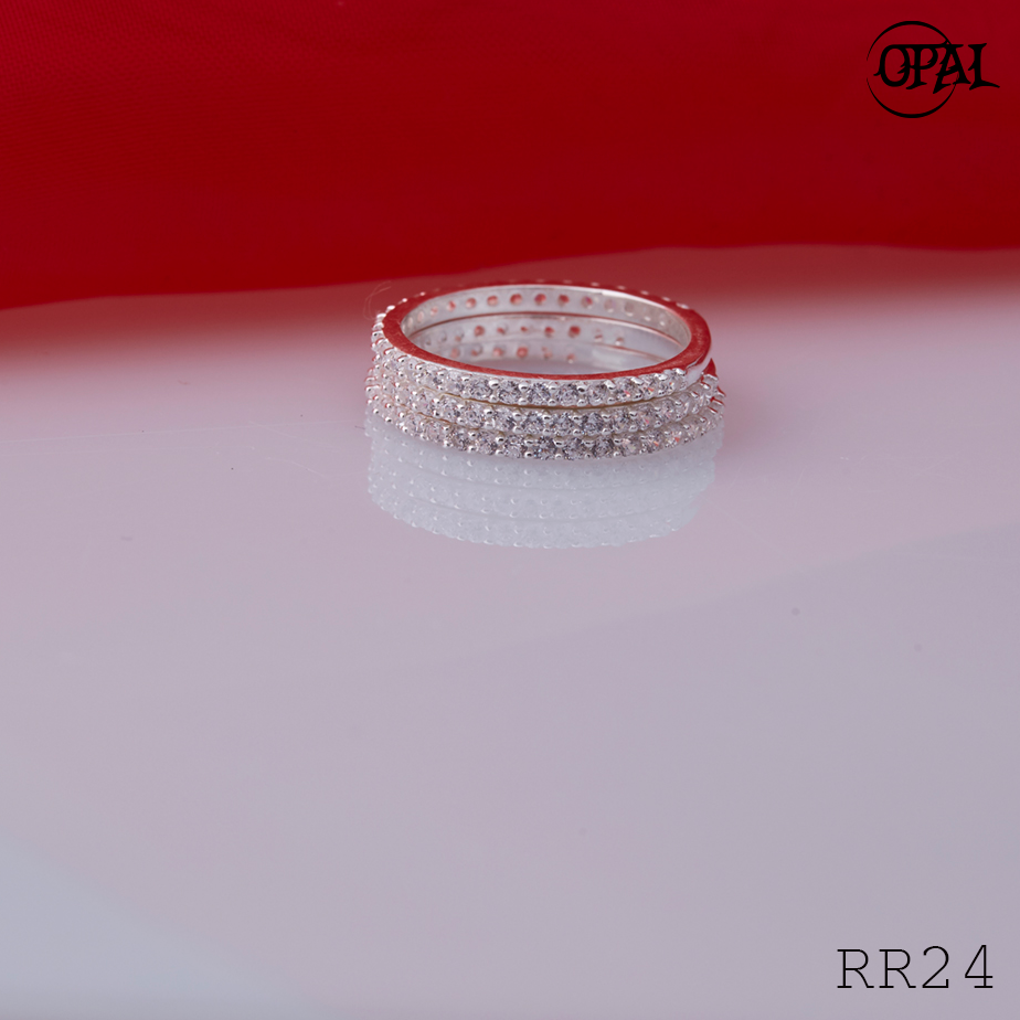 RR24- Nhẫn bạc đính đá Ross OPAL
