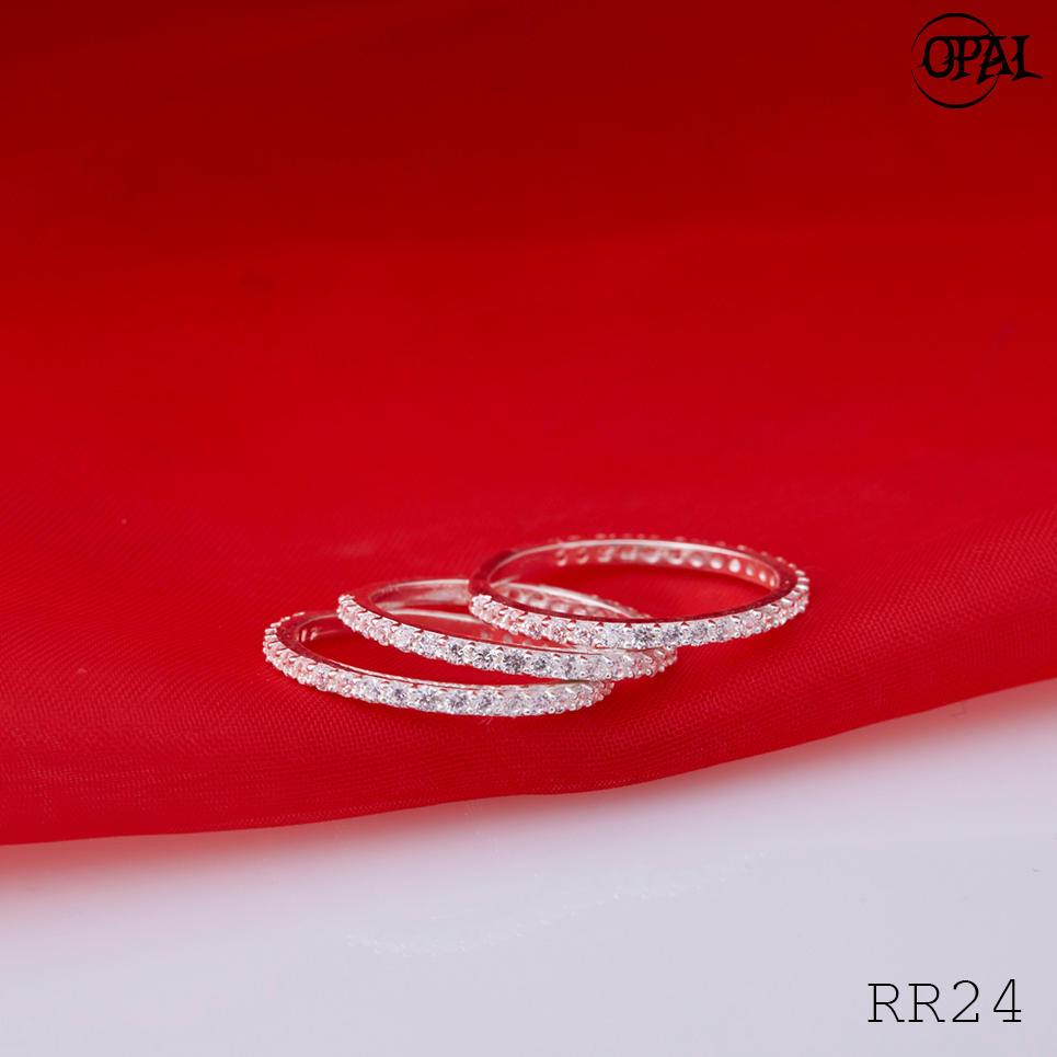 RR24- Nhẫn bạc đính đá Ross OPAL