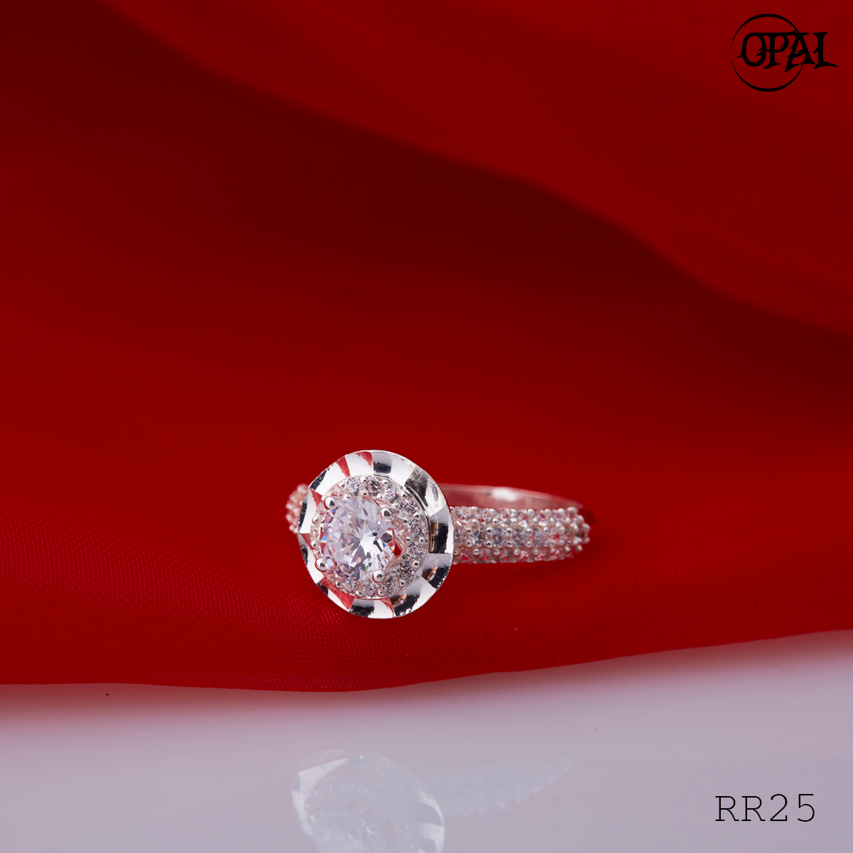 RR25-Nhẫn bạc đính đá Ross OPAL