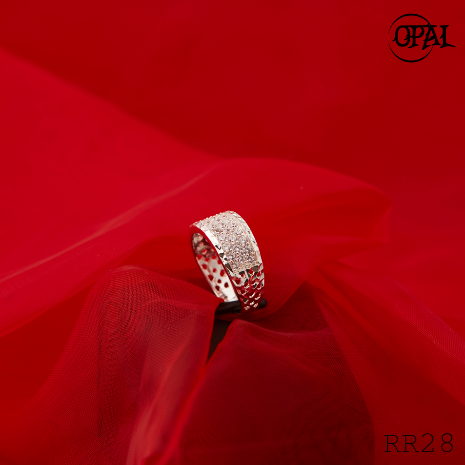 RR28-Nhẫn bạc đính đá Ross OPAL