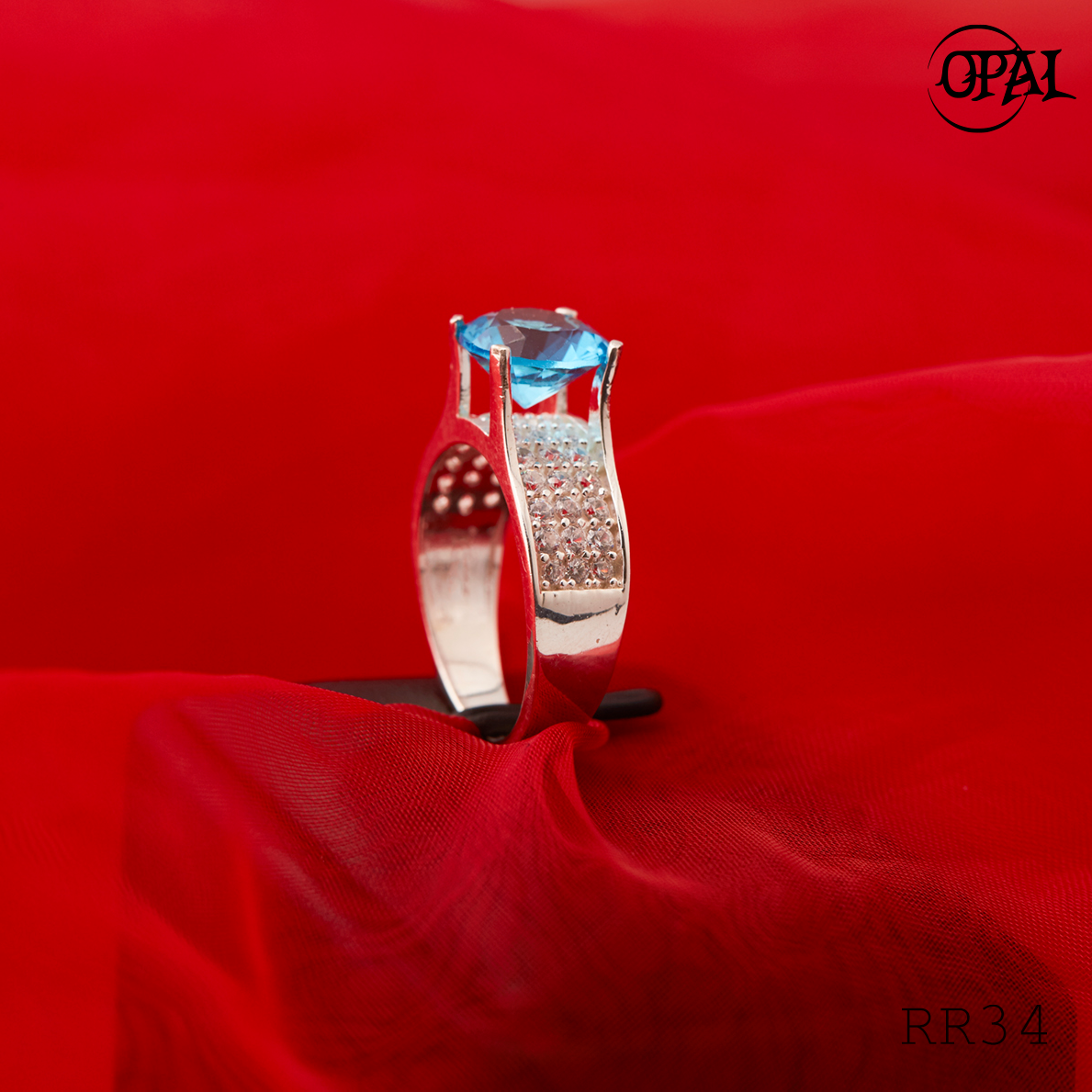 RR34 -Nhẫn bạc đính đá Ross OPAL