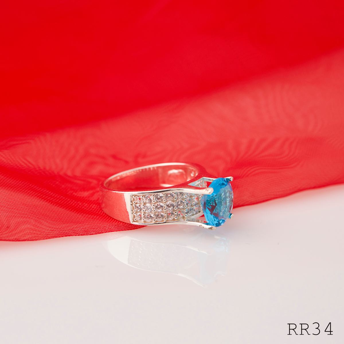 RR34 -Nhẫn bạc đính đá Ross OPAL