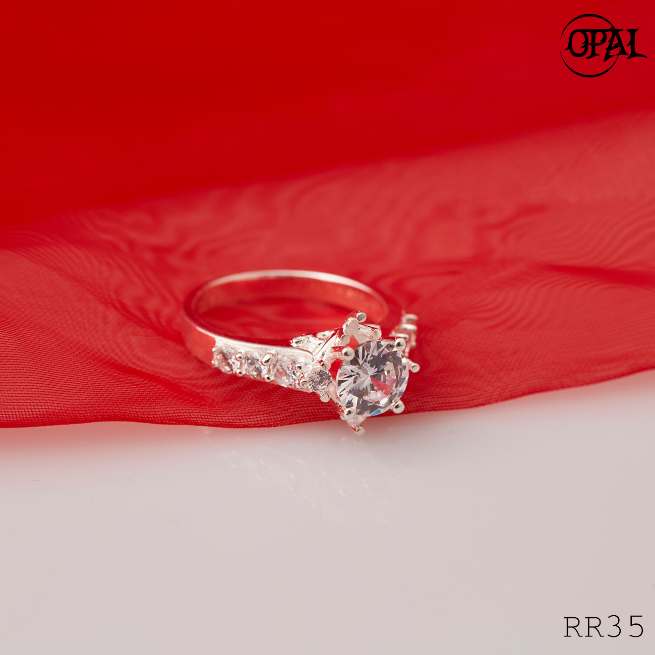 RR35 -Nhẫn bạc đính đá Ross OPAL