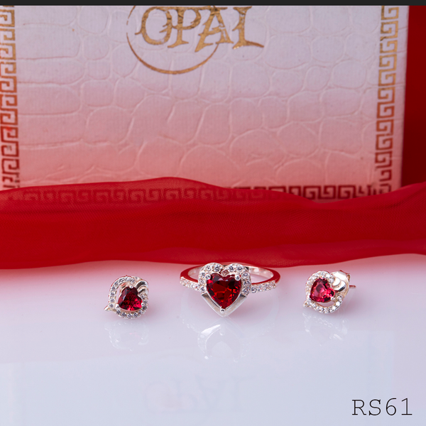  RS61- Bộ trang sức bạc đính đá ross OPAL 
