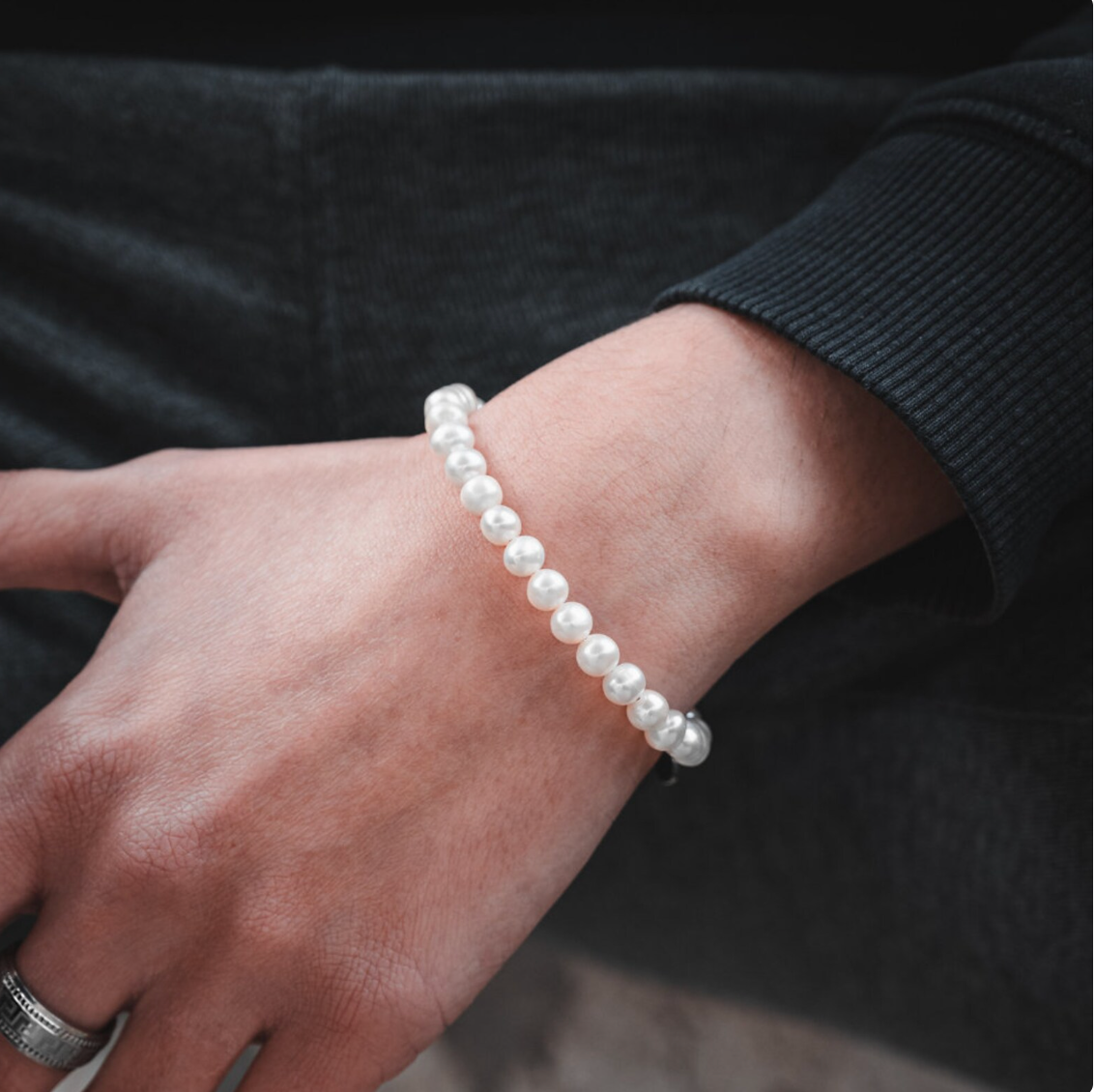 Vòng tay ngọc trai nam phong cách nam tính , lịch lãm , trẻ trung ấn tượng thương hiệu Opal