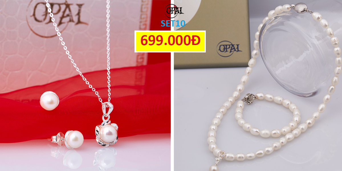 SET10- Bộ trang sức Ngọc Trai Opal