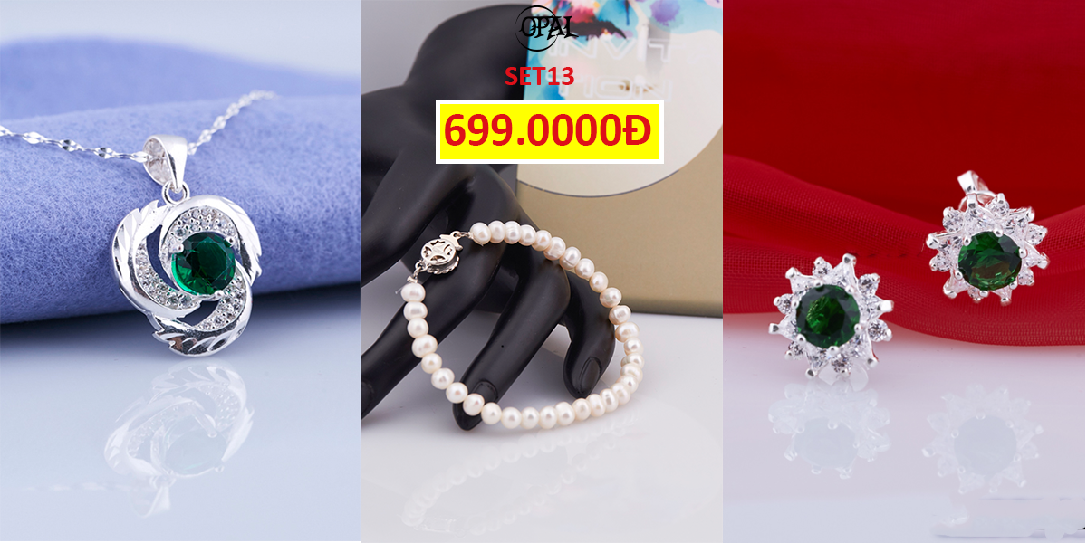 SET13- Bộ trang sức cao cấp Opal