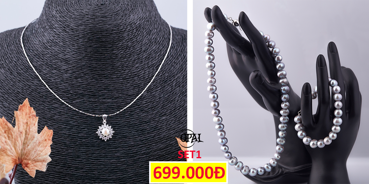 SET1- Bộ trang sức Ngọc Trai Opal