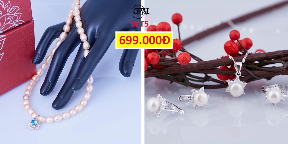 SET5- Bộ trang sức Ngọc Trai Opal