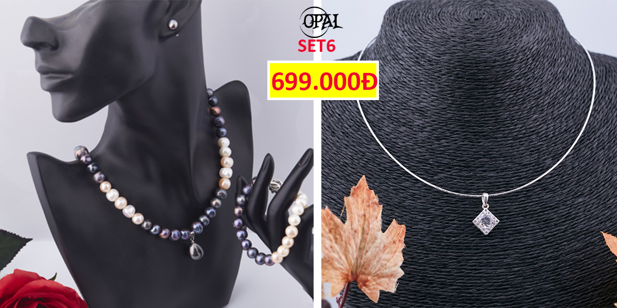 SET6- Bộ trang sức Ngọc Trai Opal