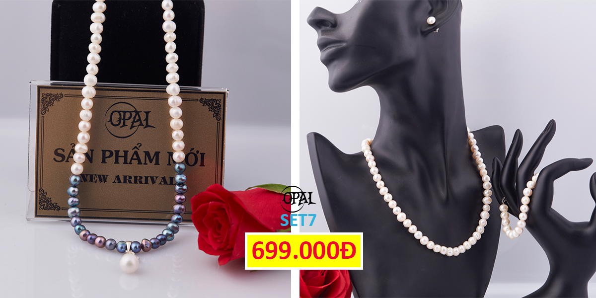 SET7- Bộ trang sức Ngọc Trai Opal