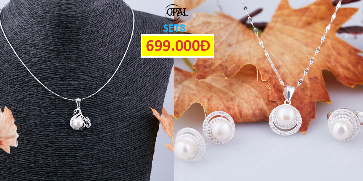 SET8- Bộ trang sức Ngọc Trai Opal