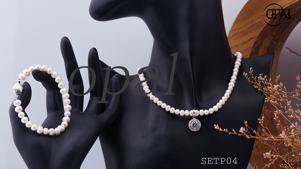  SETP04 - Bộ trang sức ngọc trai  OPAL 
