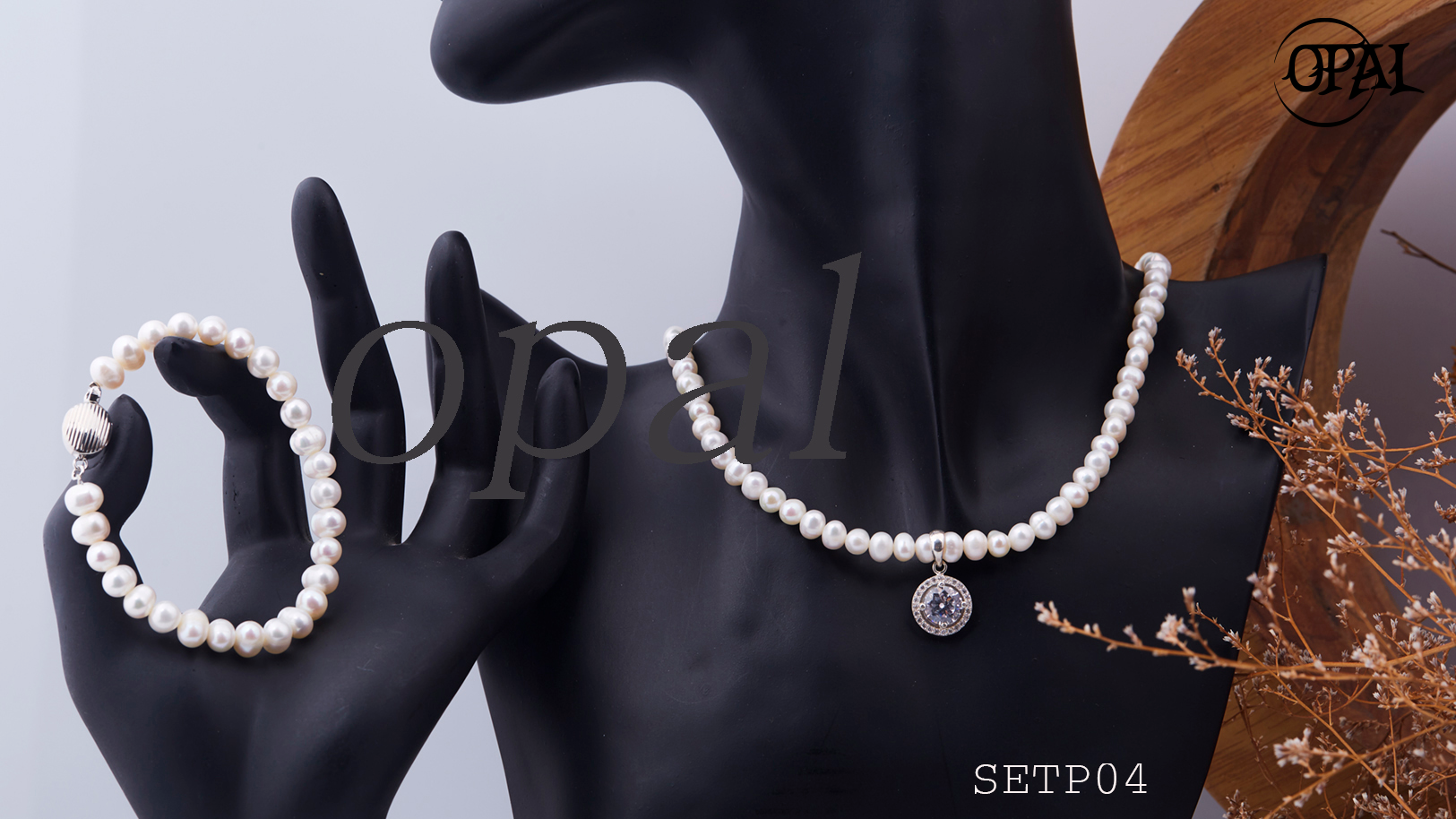 SETP04 - Bộ trang sức ngọc trai OPAL