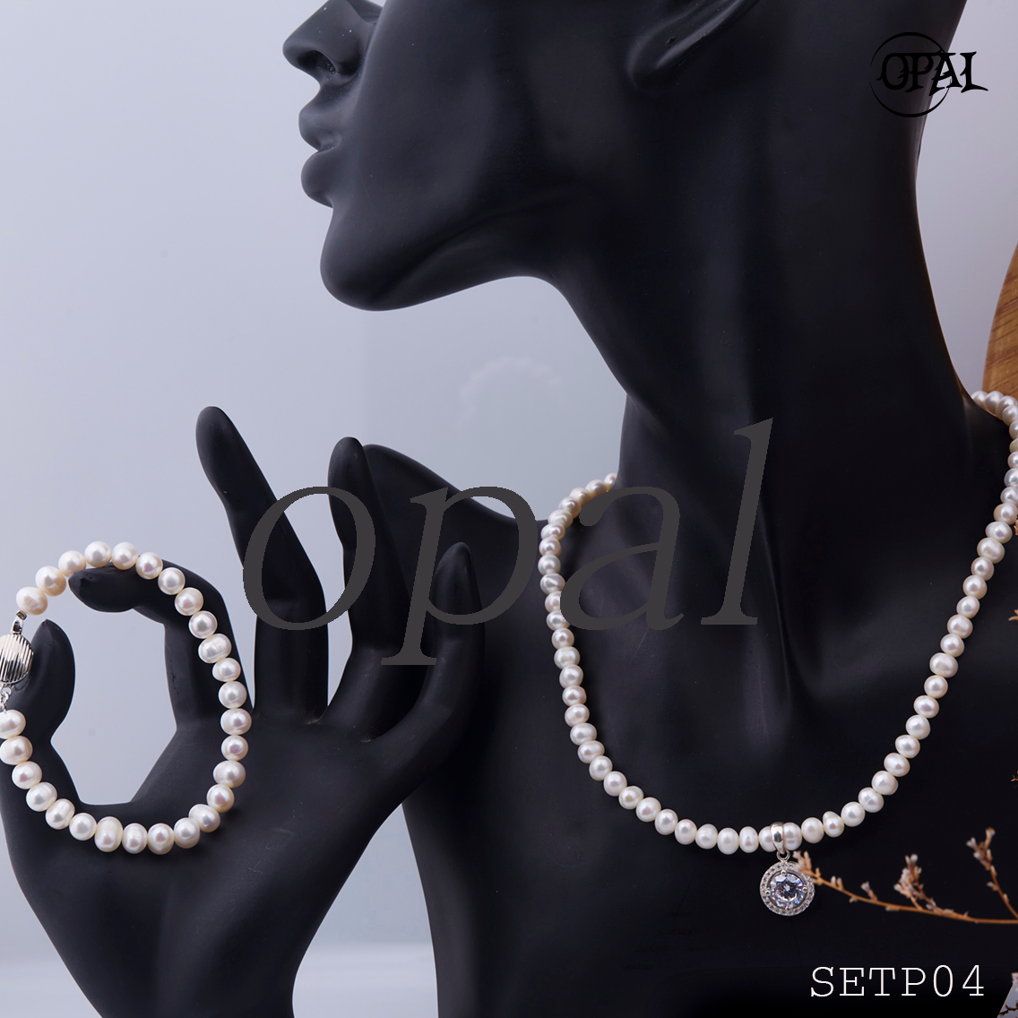 SETP04 - Bộ trang sức ngọc trai OPAL