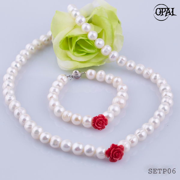  SETP06 - Bộ trang sức chuỗi ngọc trai OPAL 