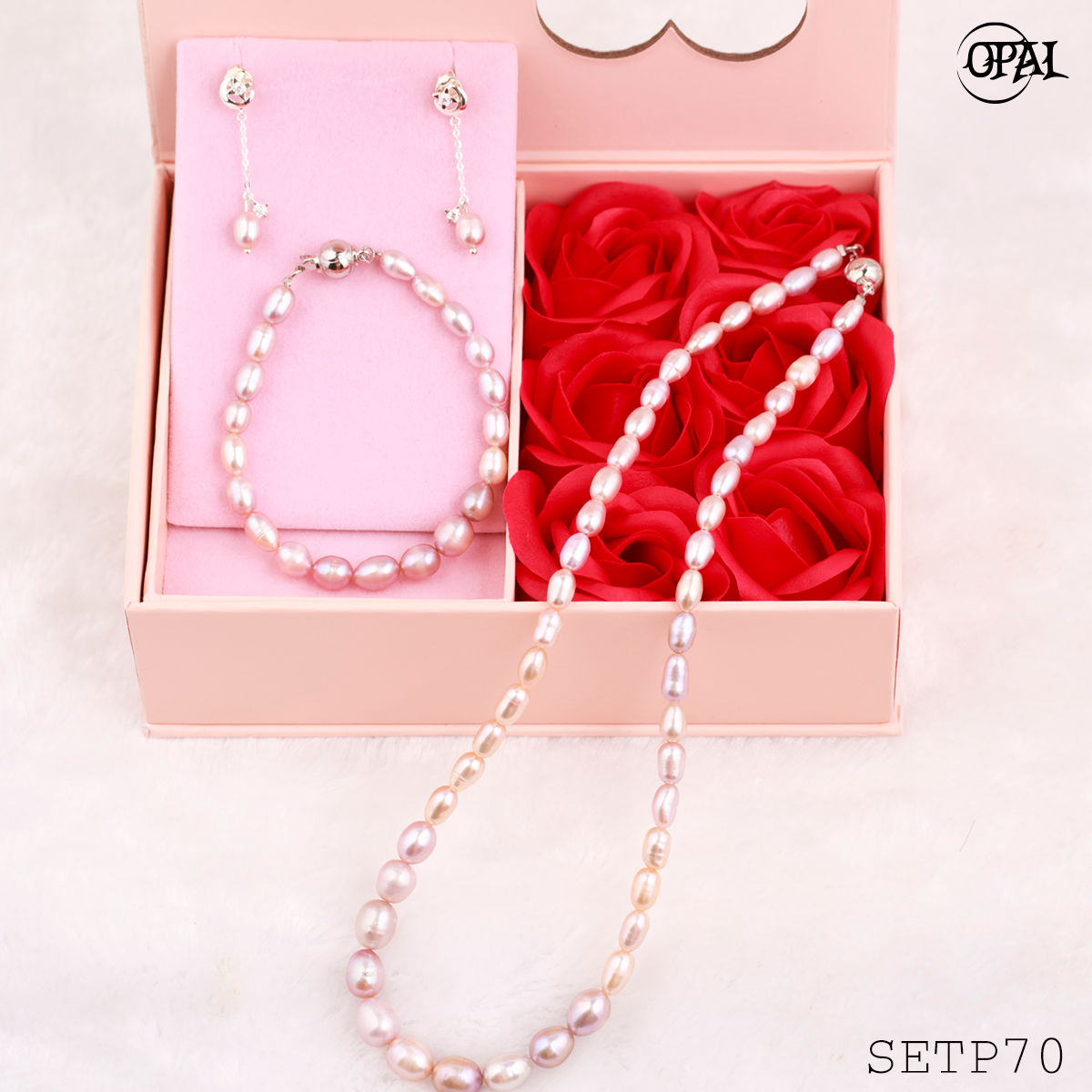SETP70-Bộ trang sức ngọc trai OPAL