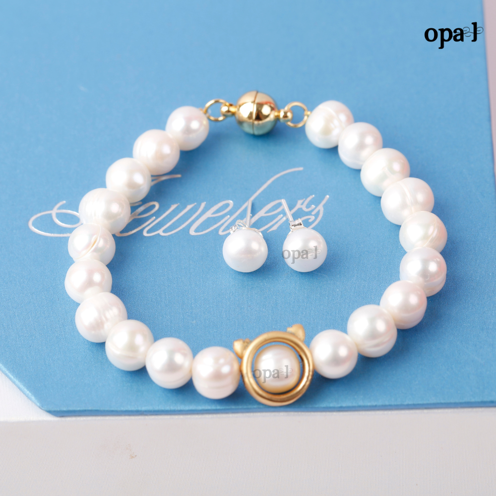 Set vòng tay và hoa tai thương hiệu Opal HT2