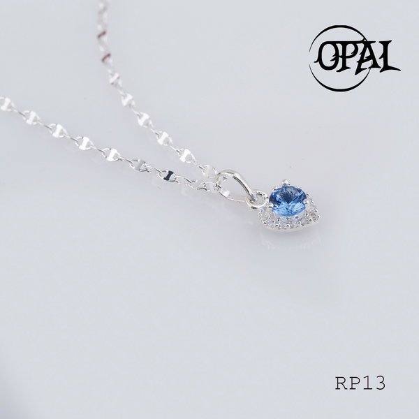  RP13 - Bộ mặt và dây chuyền bạc đính đá ross OPAL 