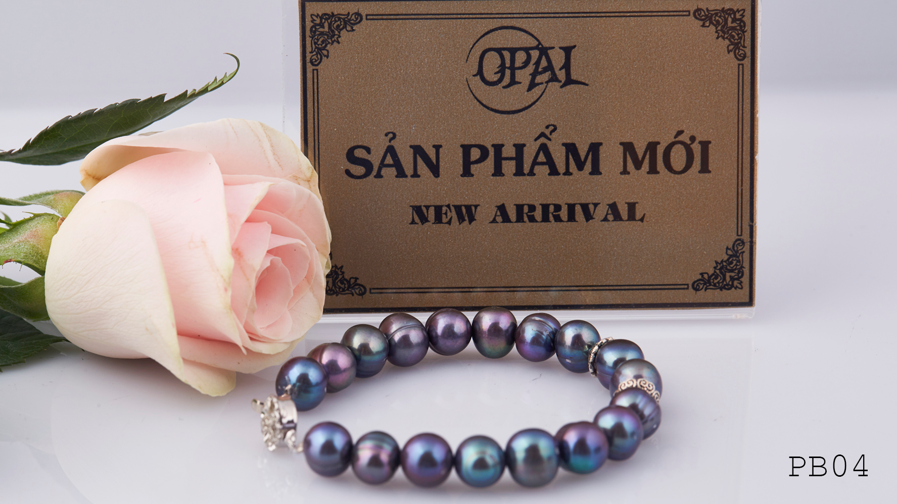 PB04 - Chuỗi vòng tay ngọc trai tự nhiên OPAL