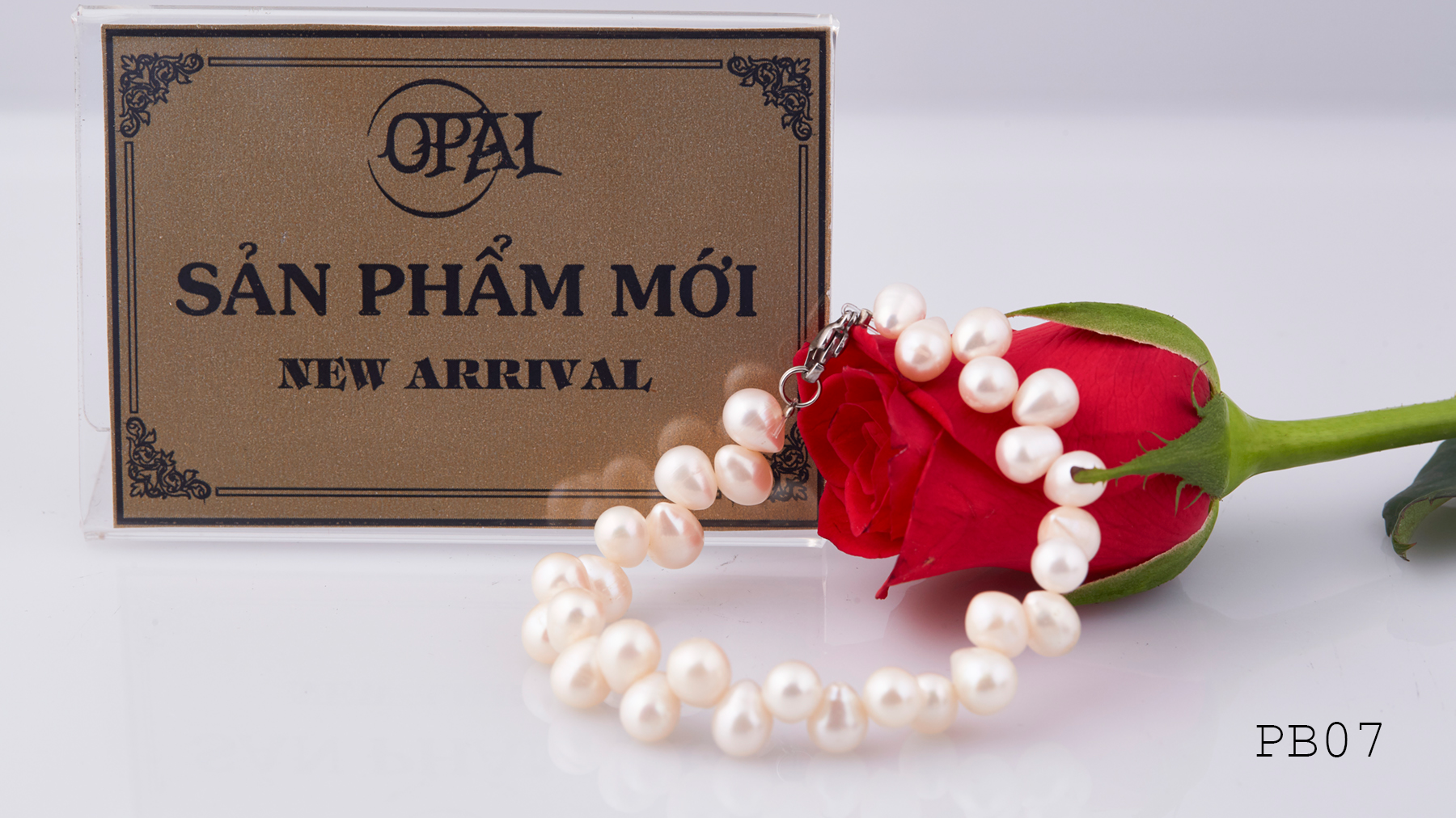PB07 - Chuỗi vòng tay ngọc trai tự nhiên OPAL
