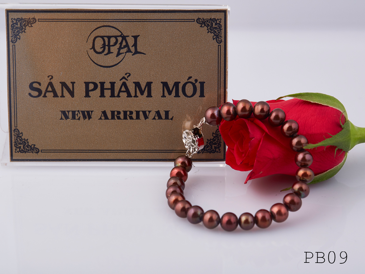 PB09 - Chuỗi vòng tay ngọc trai tự nhiên OPAL