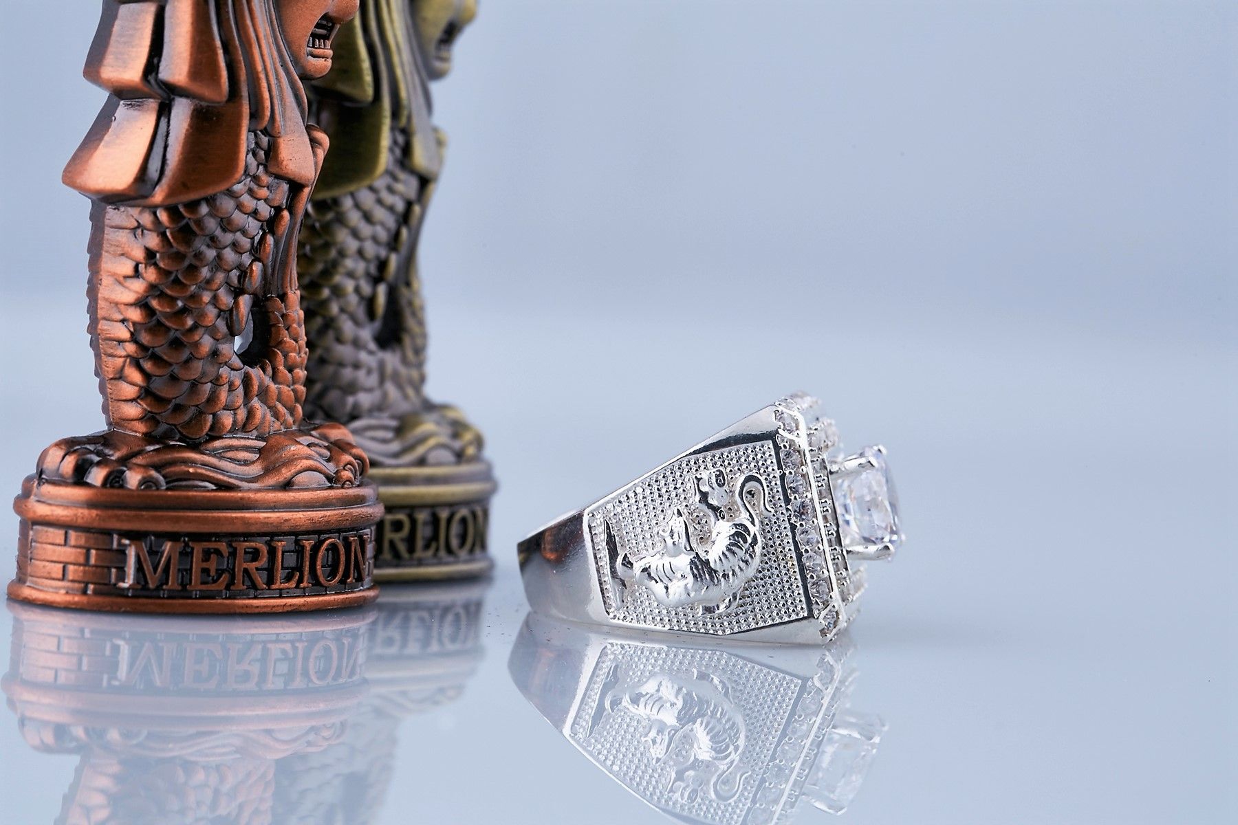 RM01- Nhẫn bạc nam đính đá OPAL