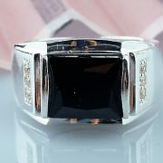 RM02 - Nhẫn bạc nam đính đá OPAL