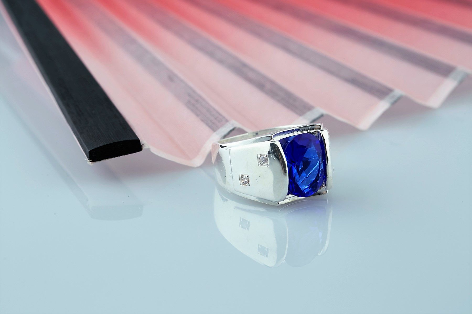RM06 - Nhẫn bạc nam đính đá OPAL