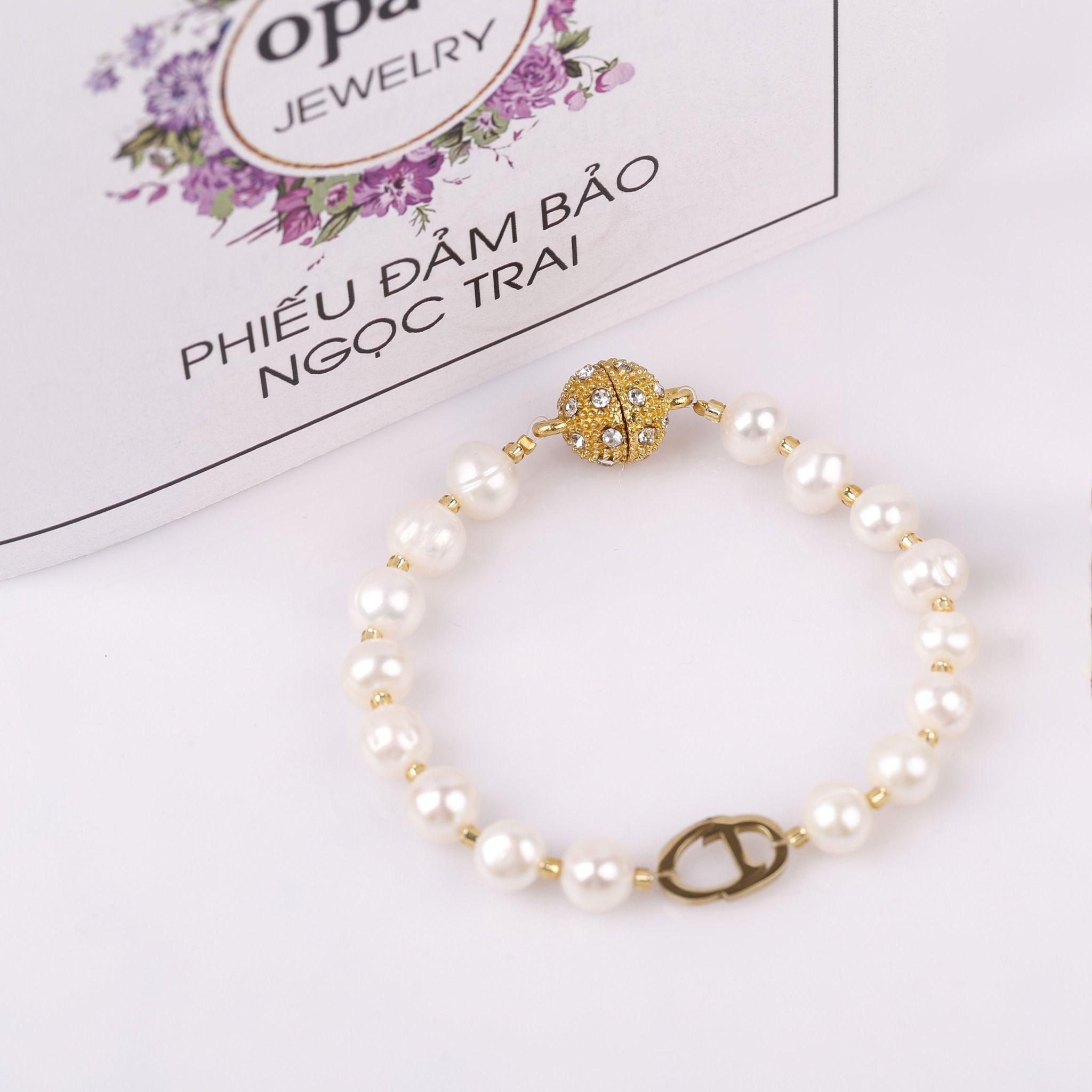  vòng cổ, vòng tay, hoa tai ngọc trai Opal - PBEN12212 