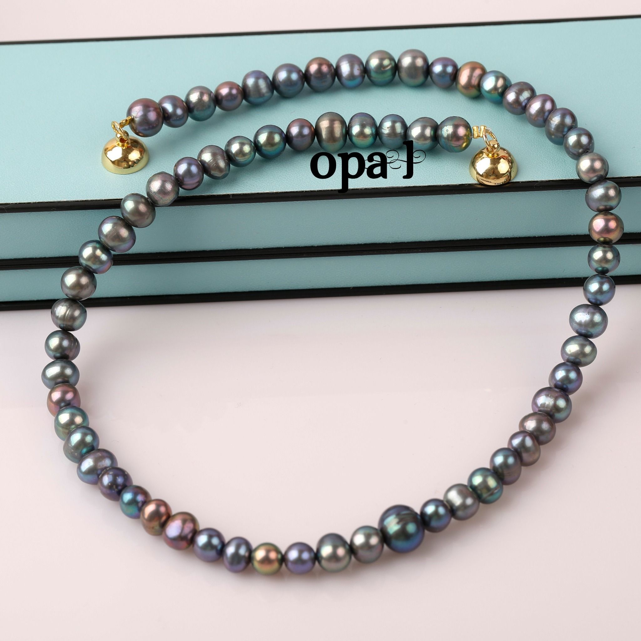 VÒNG CỔ NGỌC TRAI ĐEN THƯƠNG HIỆU OPAL HT2
