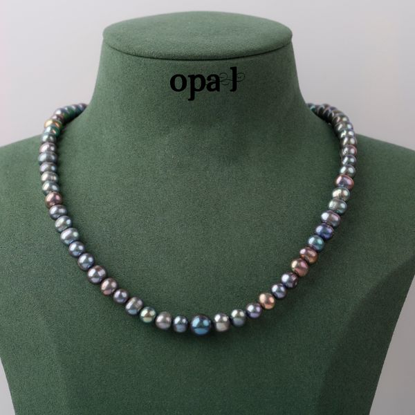  VÒNG CỔ NGỌC TRAI ĐEN THƯƠNG HIỆU OPAL HT2 