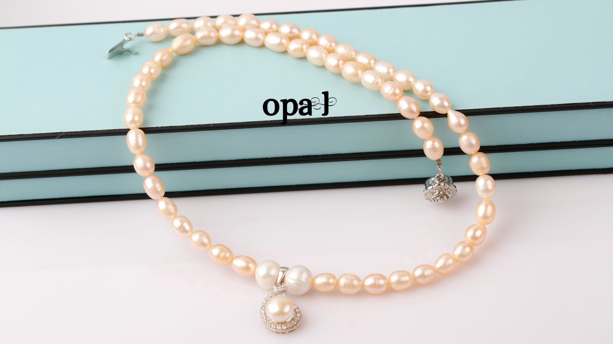 VÒNG CỔ NGỌC TRAI HẠT OVAL THƯƠNG HIỆU OPAL HT2