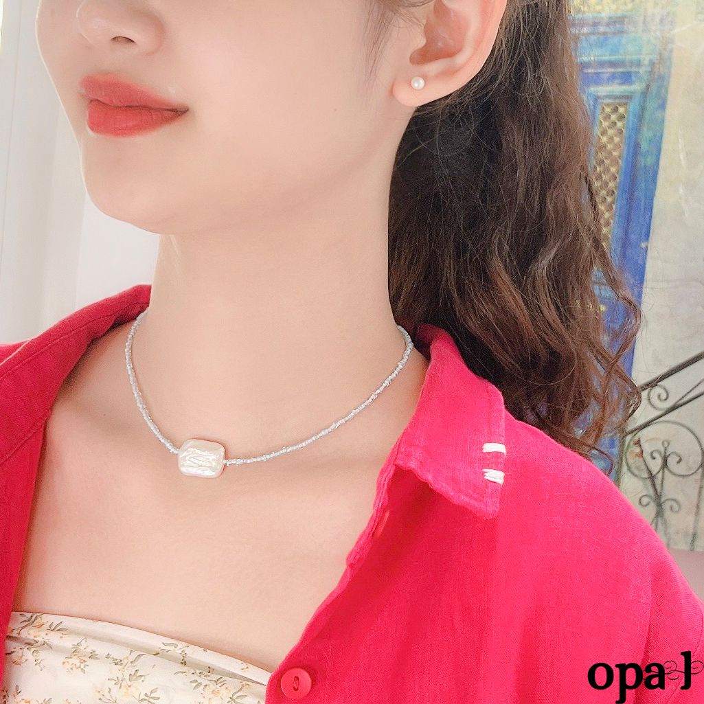  Vòng cổ Ngọc Trai Baroque Phong cách Châu Âu thương hiệu Opal 