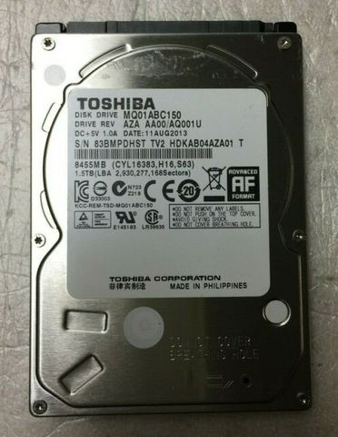 Hdd Toshiba Sata 1.5Tb - 2.5'